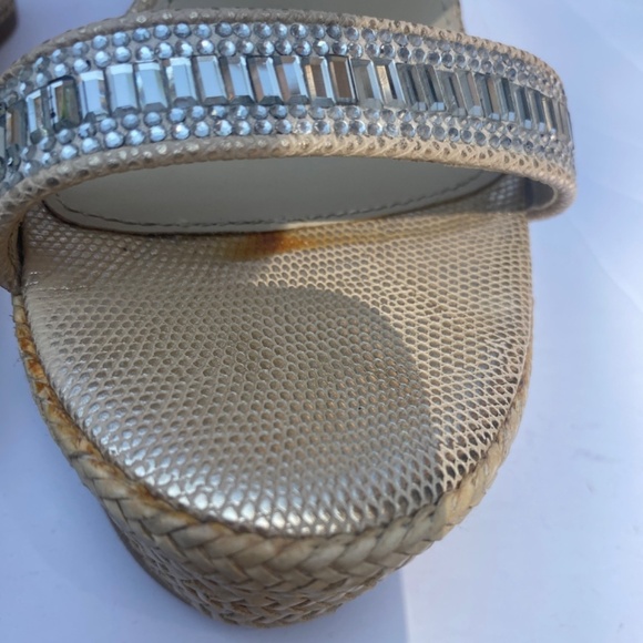 Aldo Afewiel rhinestone wedge heel sandals in size 8.5 - Picture 10 of 17